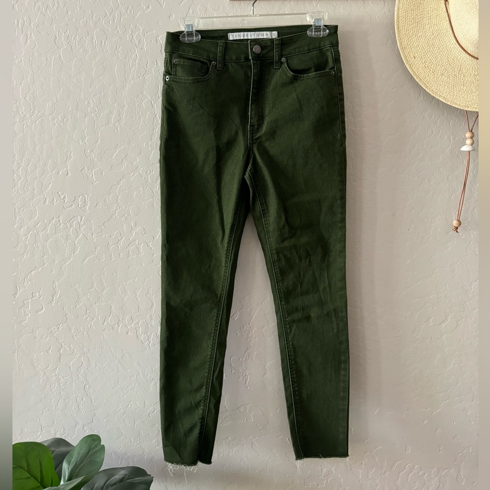 Dark green skinny jean high waisted